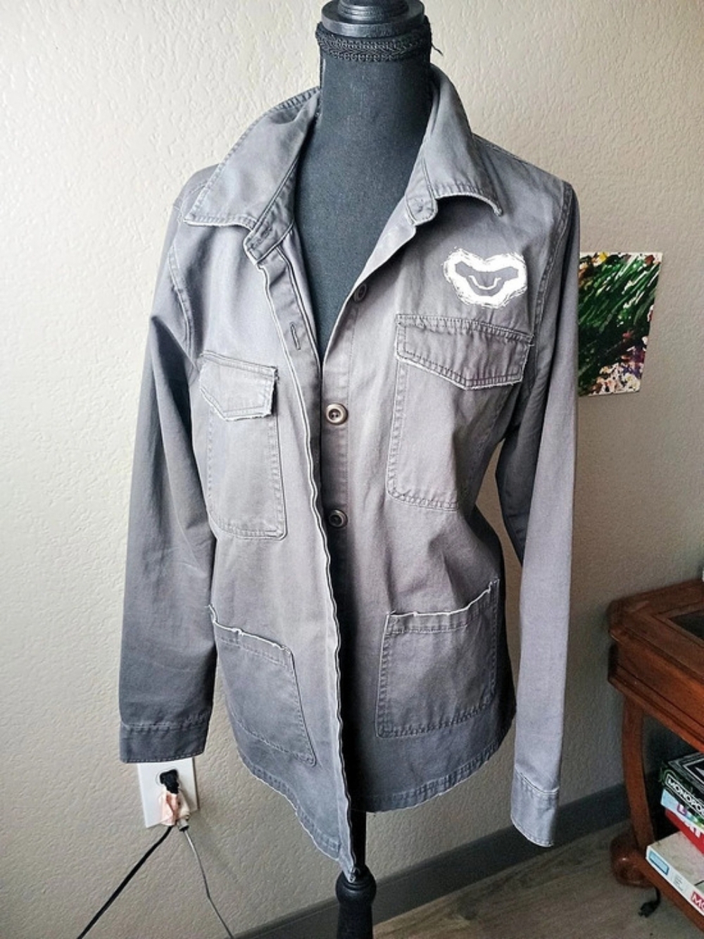 Disney Her Universe Graphic Utility Jacket Gray Large